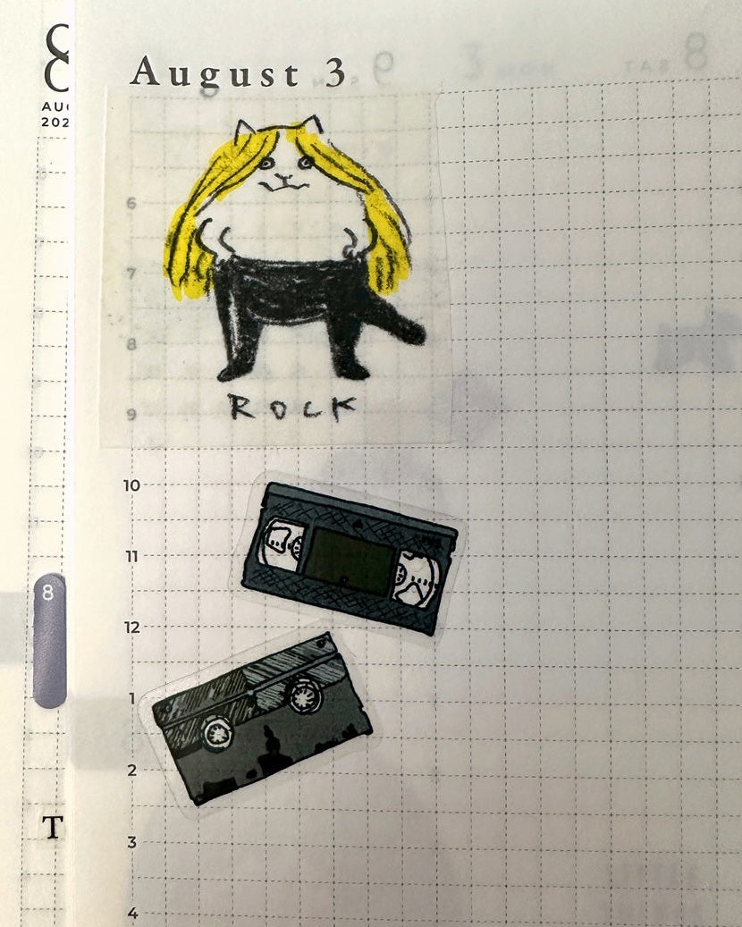 Dawning Crow - Rock Cat washi tape SAMPLES