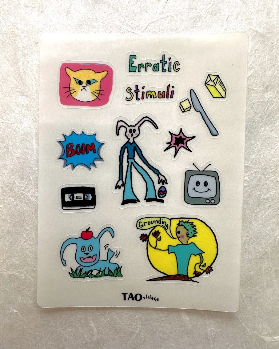 TAOthings Studio - Erratic stimuli hand-drawn sticker sheet