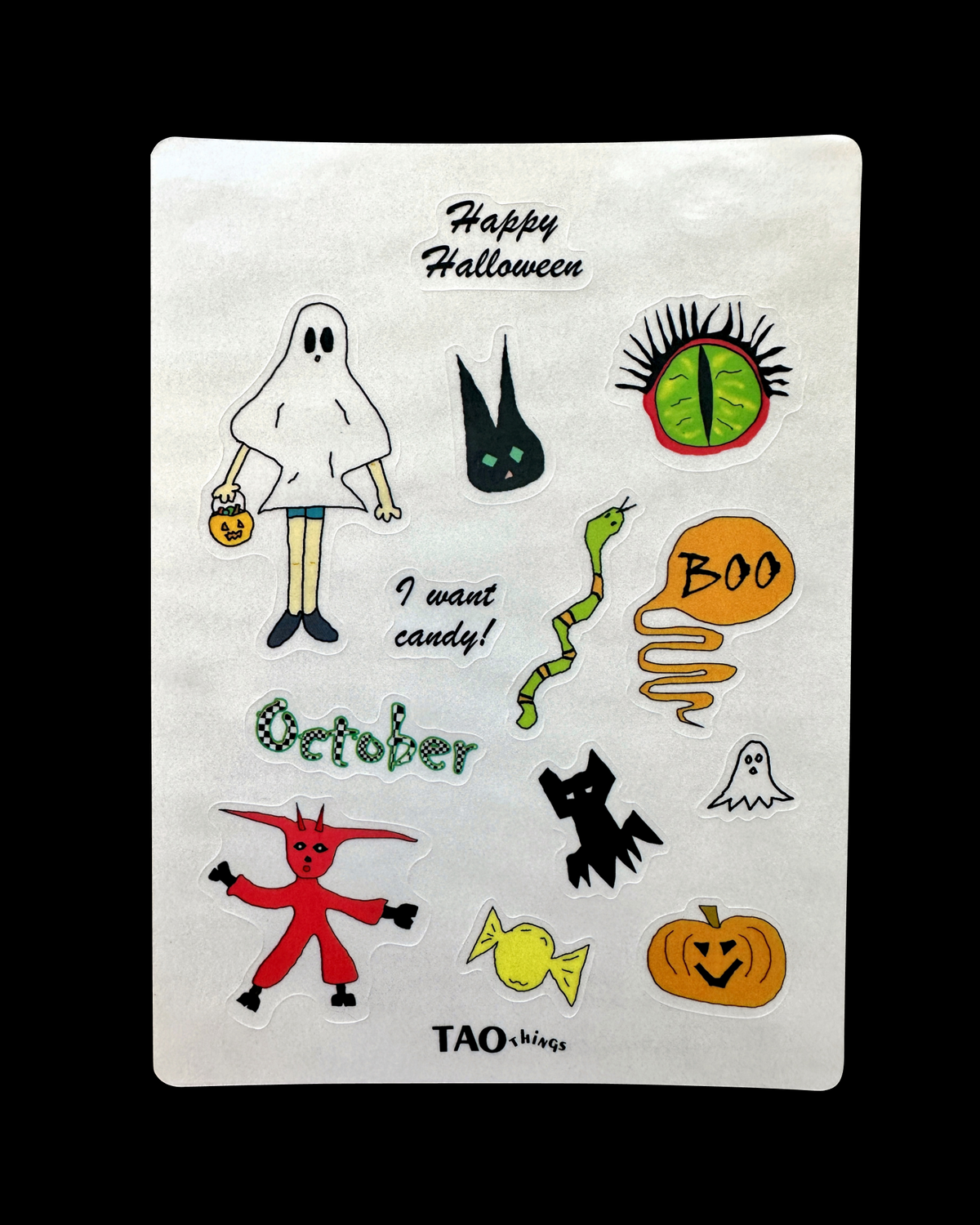 TAOthings Studio - Happy Halloween (2026) sticker sheet
