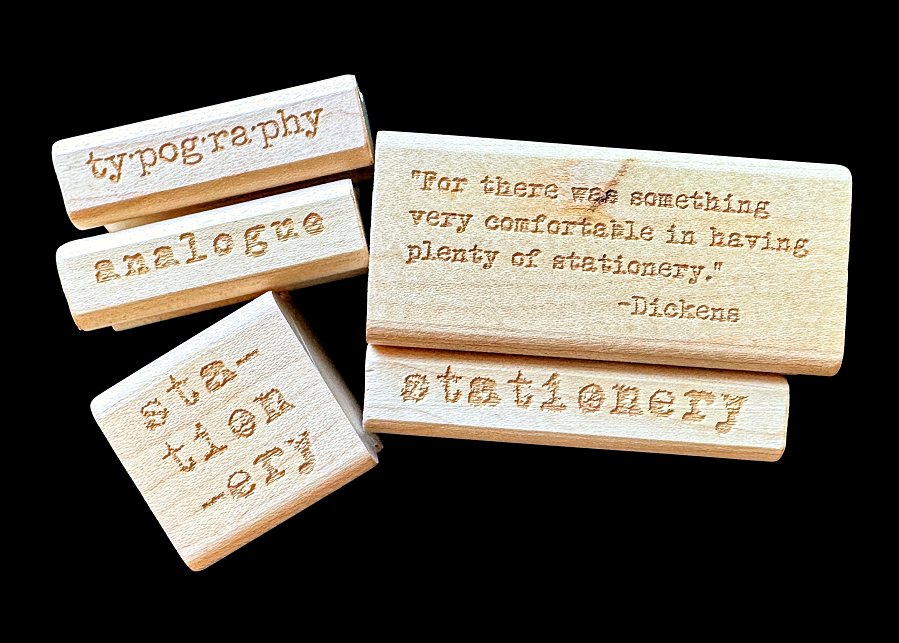 TAOthings Studio - Typography rubber stamp