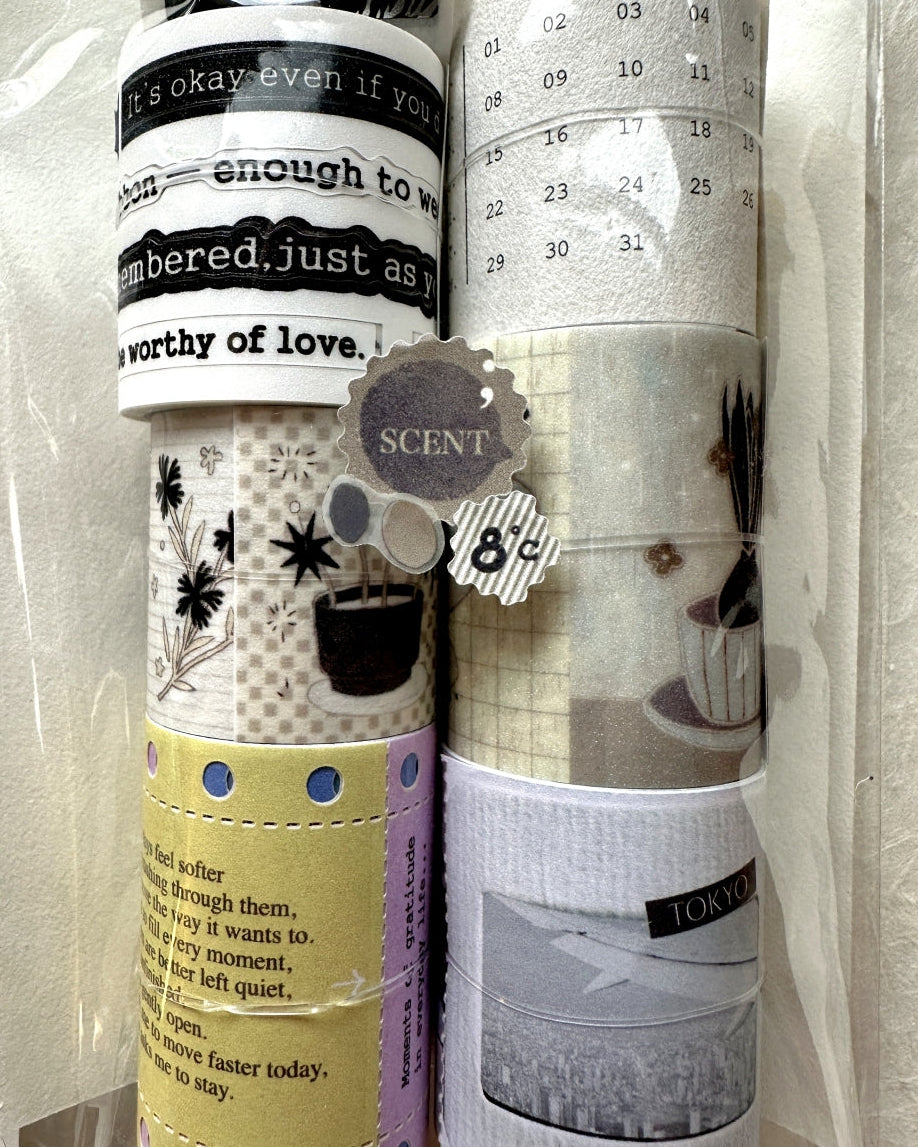 Fafa x A Great Idea - Frames autumnal kiss-cut paper tape SAMPLES