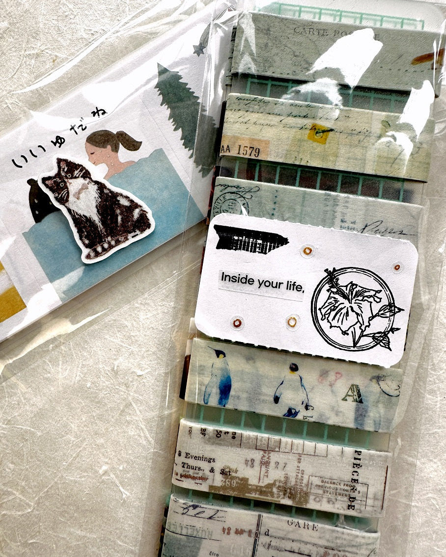 Fafa x A Great Idea x Ha7uu x ZM.Ball (collaboration) - Mocha Mocha writable memo roll SAMPLES