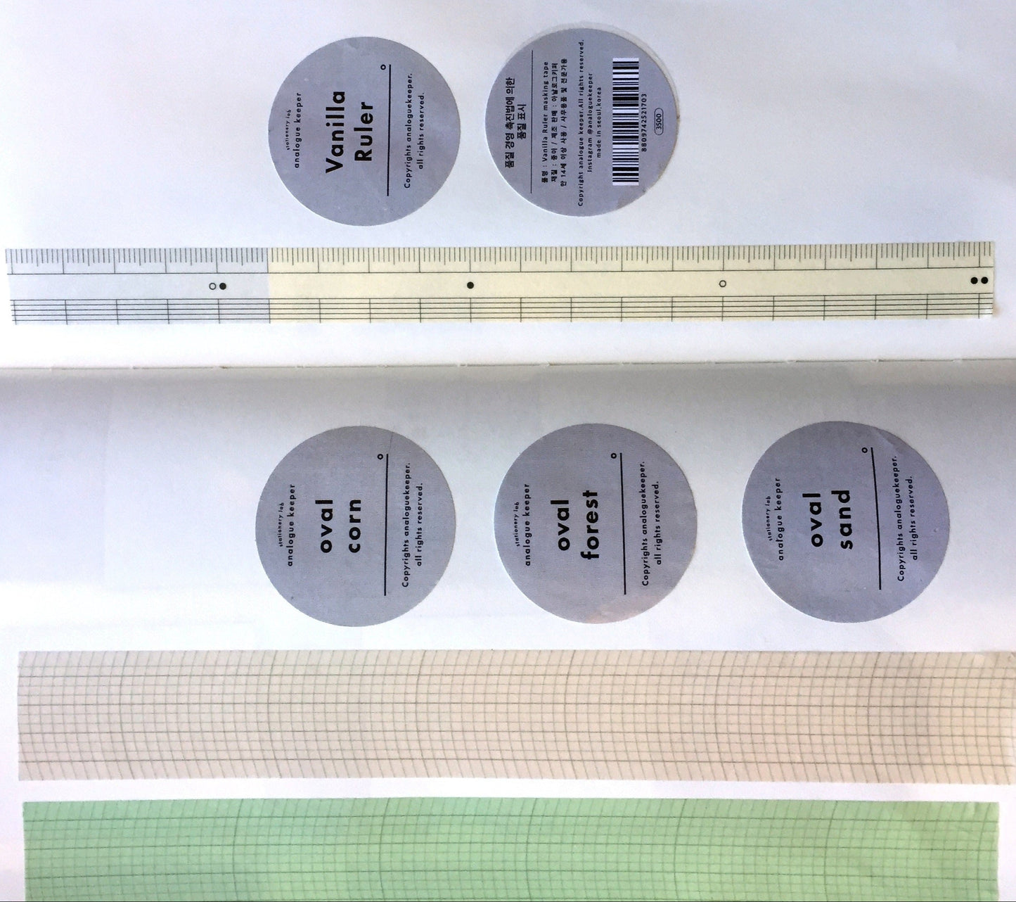 Analogue Keeper - Vanilla Ruler masking tape SAMPLES