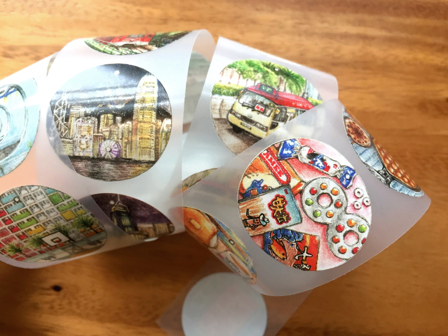Asako Draws - Hong Kong Mini Tickets PET tape SAMPLES