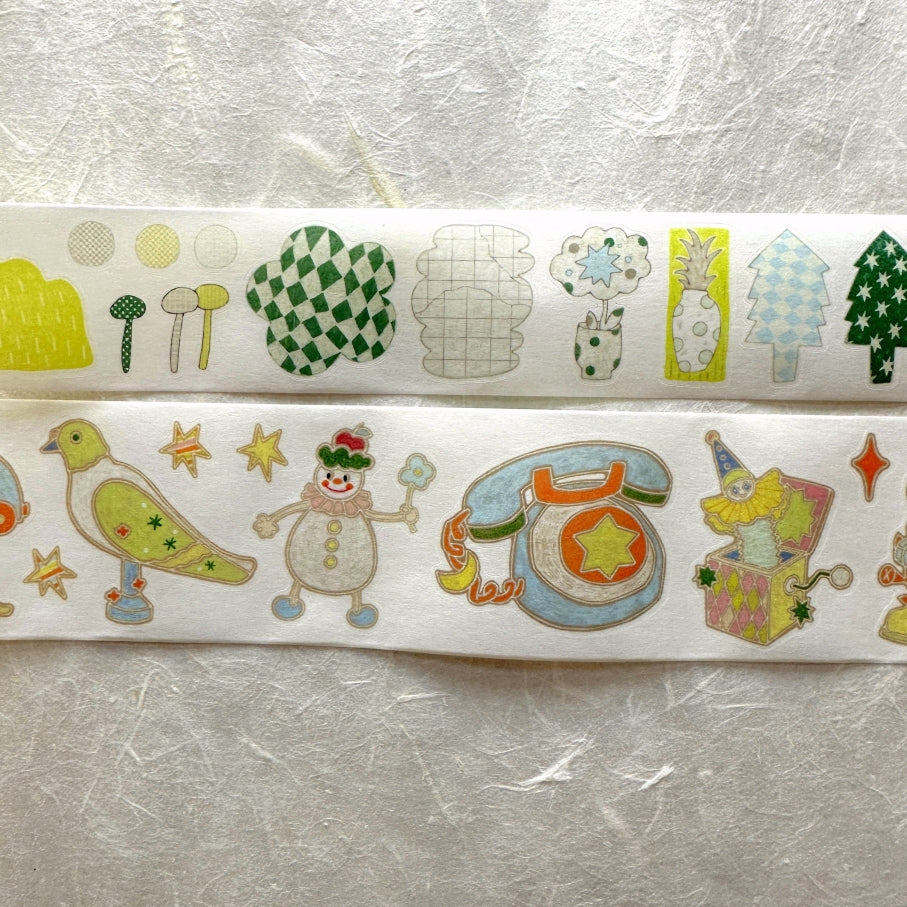 Blue Semicircle - Basic Shapes kiss-cut washi tape SAMPLES