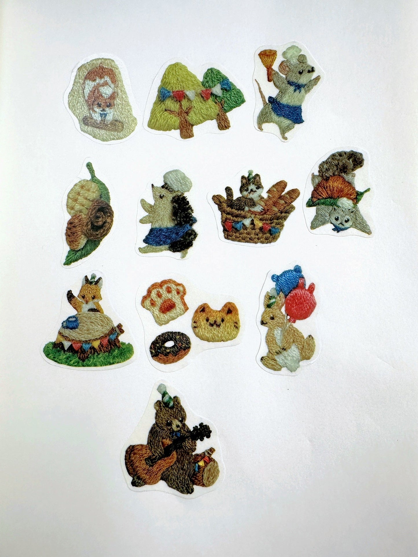 Bande - embroidery animals masking sticker roll SAMPLES