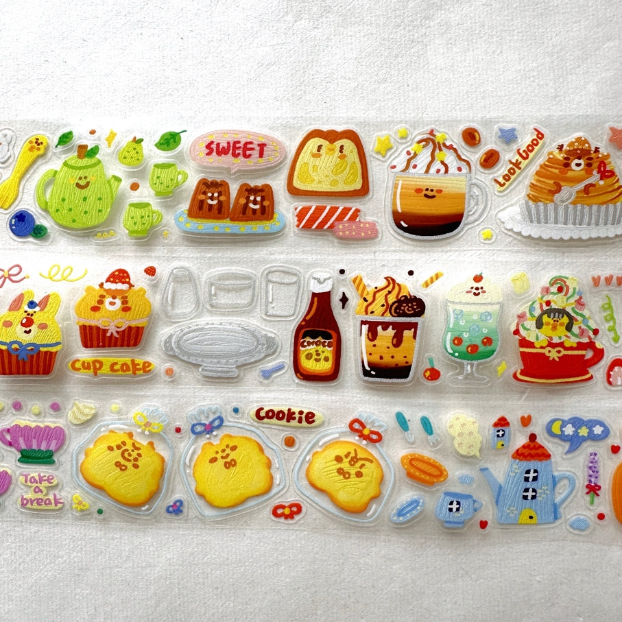 BuLan's Studio - Tea Time kiss-cut PET tape SAMPLES