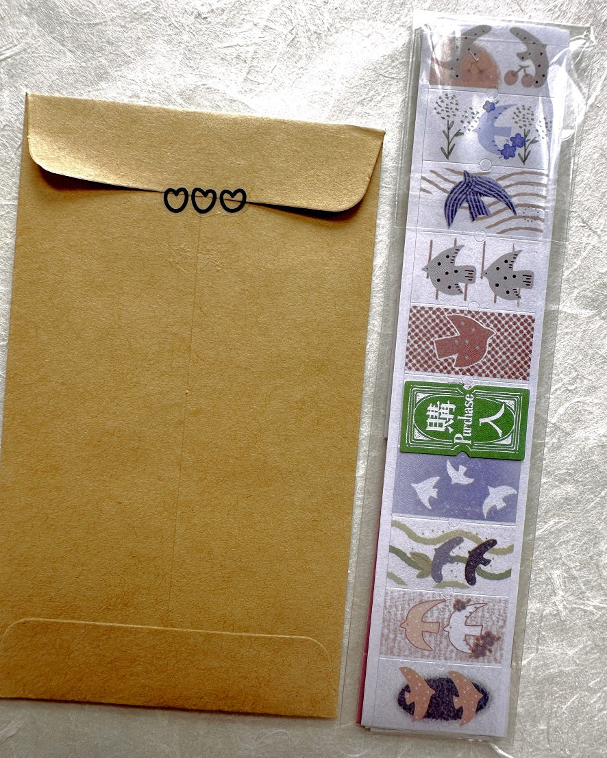 37 Degree - Birds label sticker roll SAMPLES