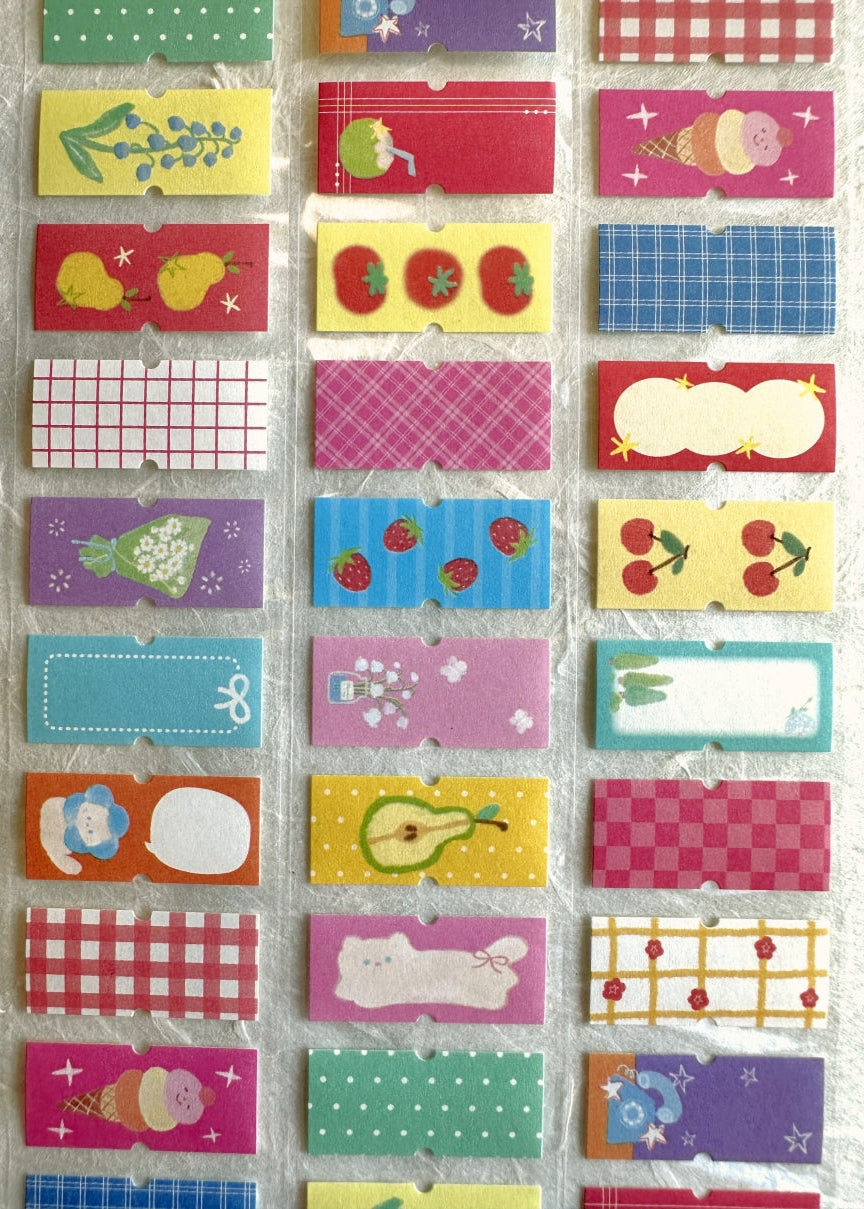 Cardlover - Bright Days writable label sticker roll SAMPLES