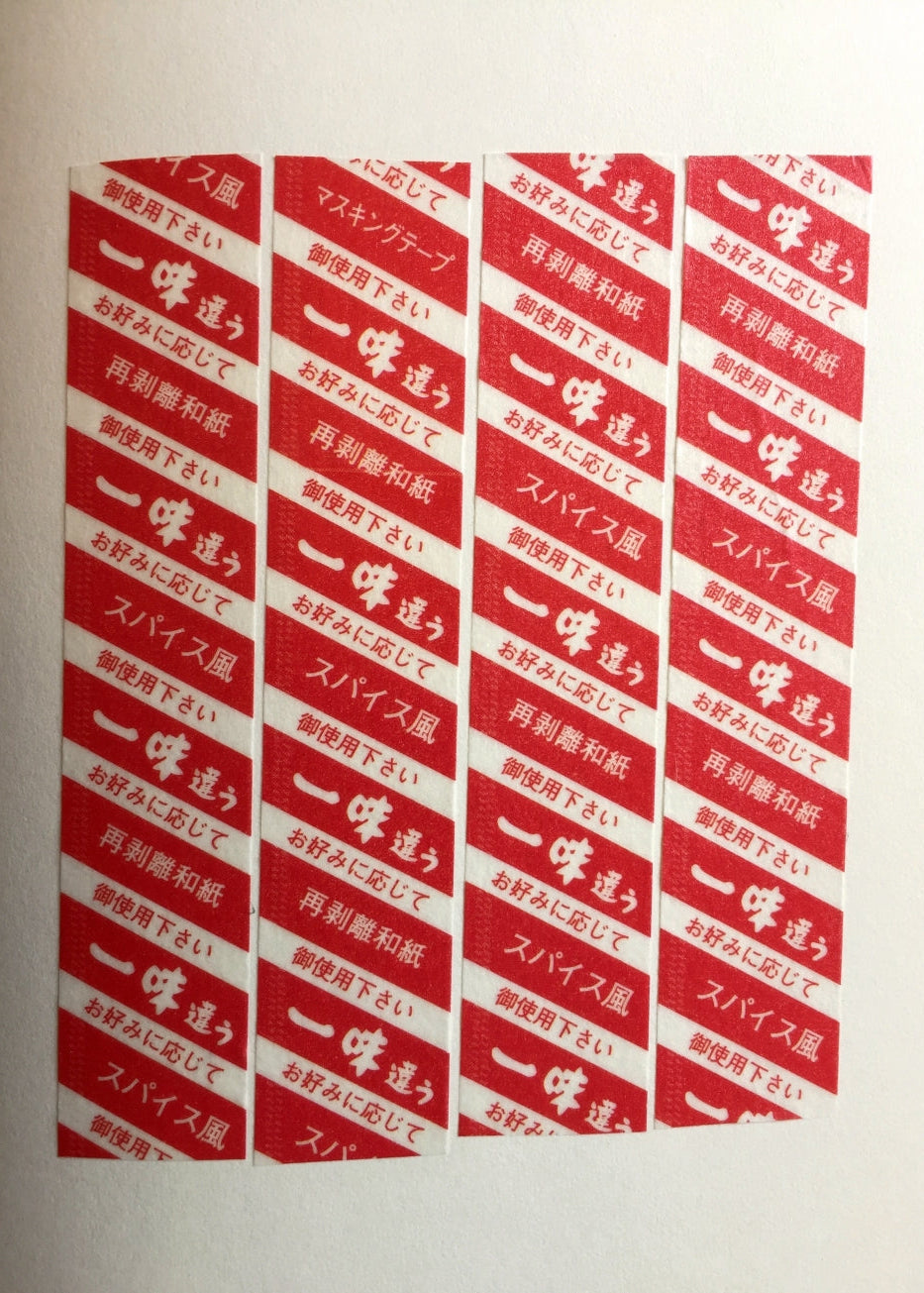 Cobato - Chinese dinnerware dragon & Red diagonal print washi tape SAMPLES