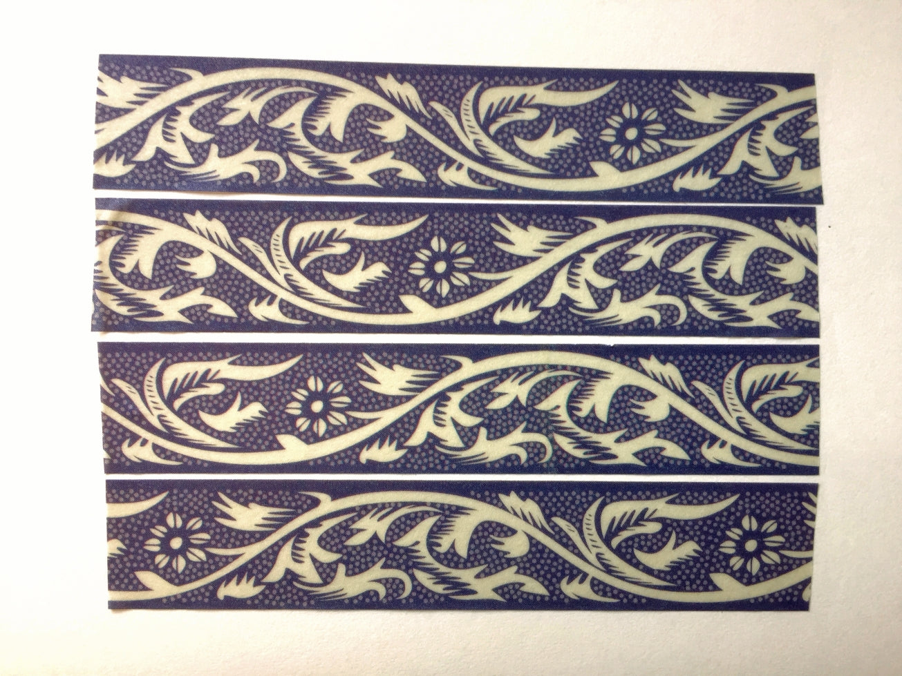 Cobato - Blue tiles & Floral scroll washi tape SAMPLES