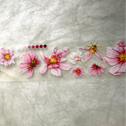 Ding Ding - Red Mulberry kiss-cut PET tape SAMPLES