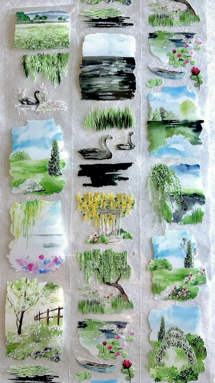 Dongxishe - Spring Water and Willow Pond kiss-cut PET tape SAMPLES