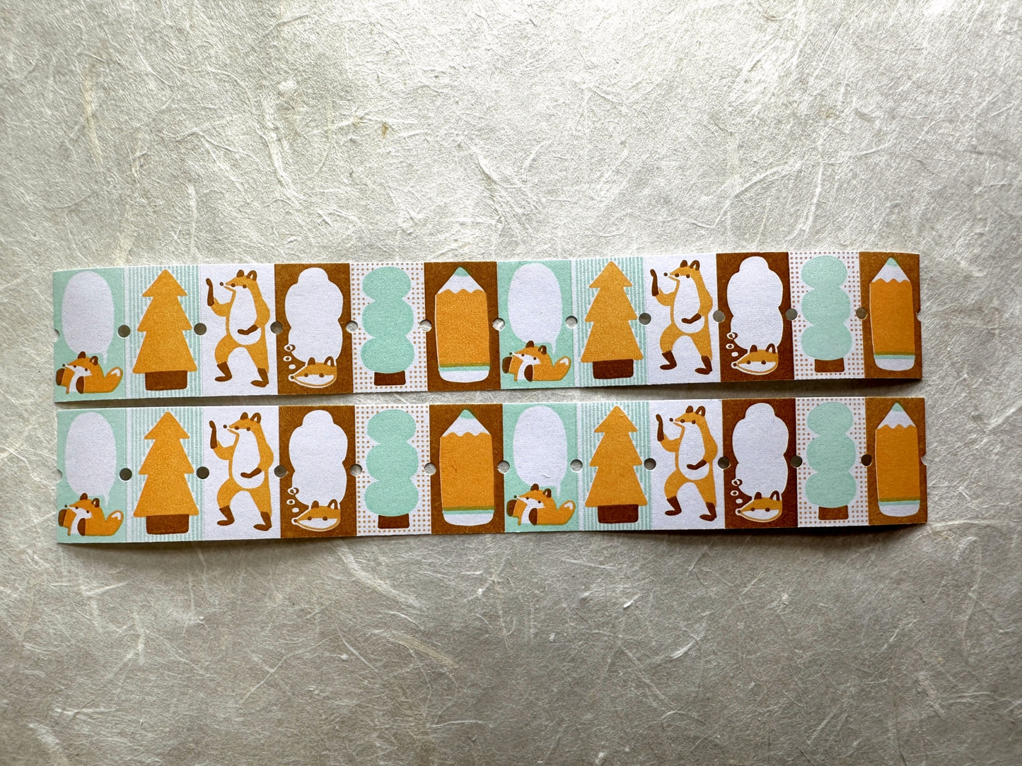 Hello Studio - Brown Frames, Greetings, & Warm Orange Forest writable label sticker rolls SAMPLES