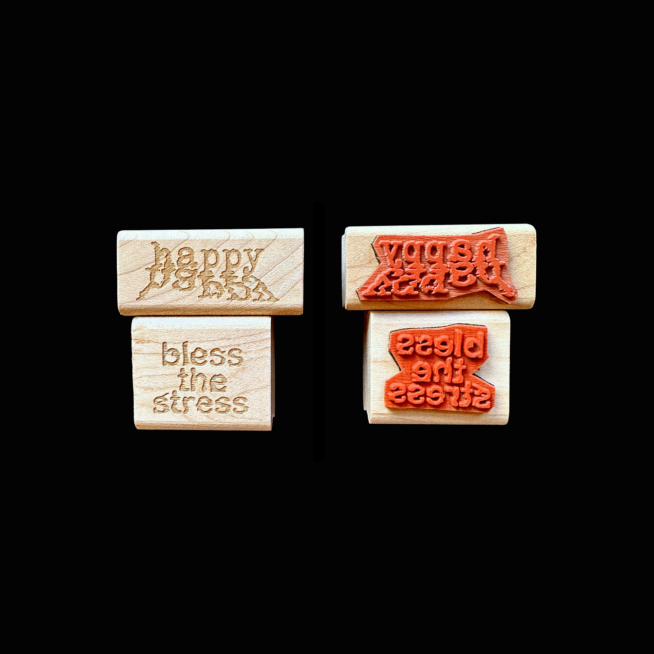 TAOthings Studio - Bless the Stress rubber stamp
