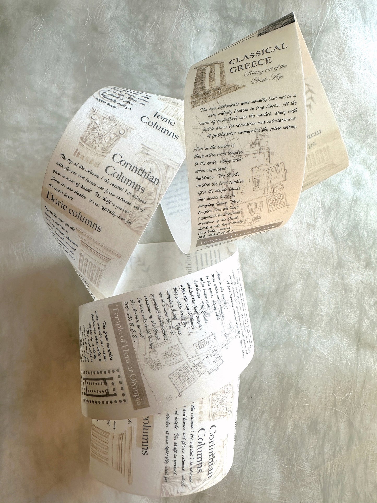 J.A.B. Design - Lost in Architecture: Ancient Greece washi tape SAMPLES