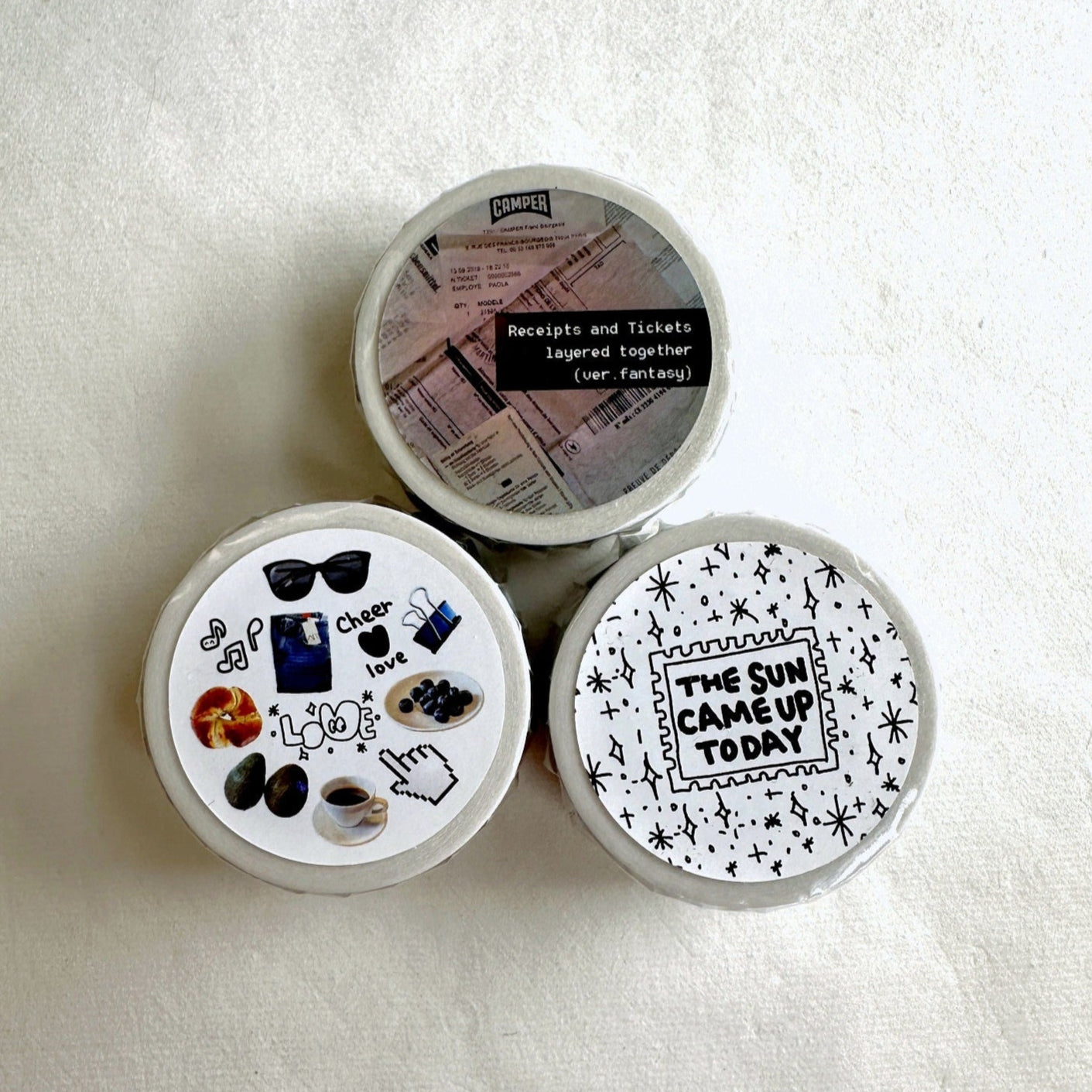 KMMILE - Cheer & Love masking tape SAMPLES (1 meter)