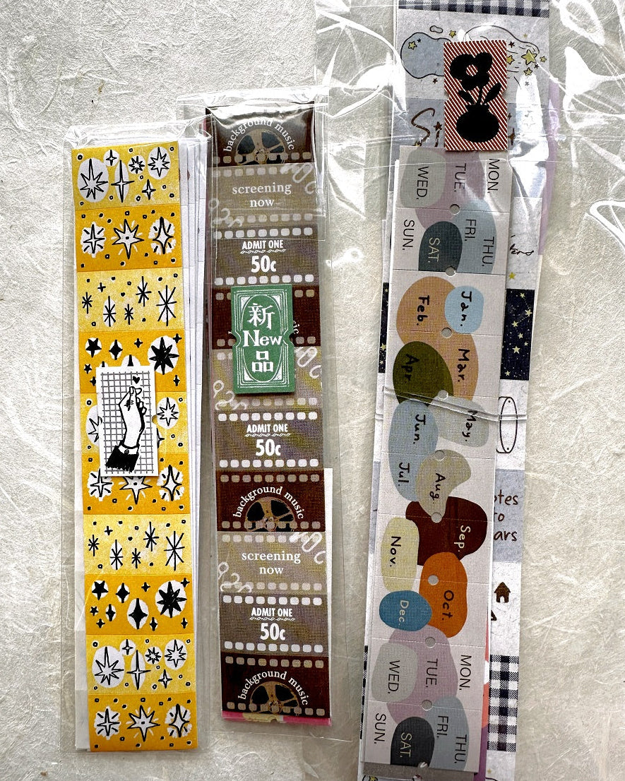 Traveling on Paper - About Film label sticker roll SAMPLES
