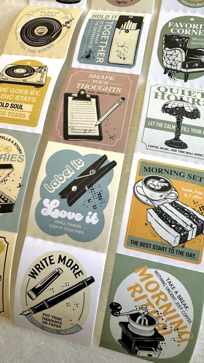 Lihaopaper - Notes In Between perforated paper sticker roll SAMPLES