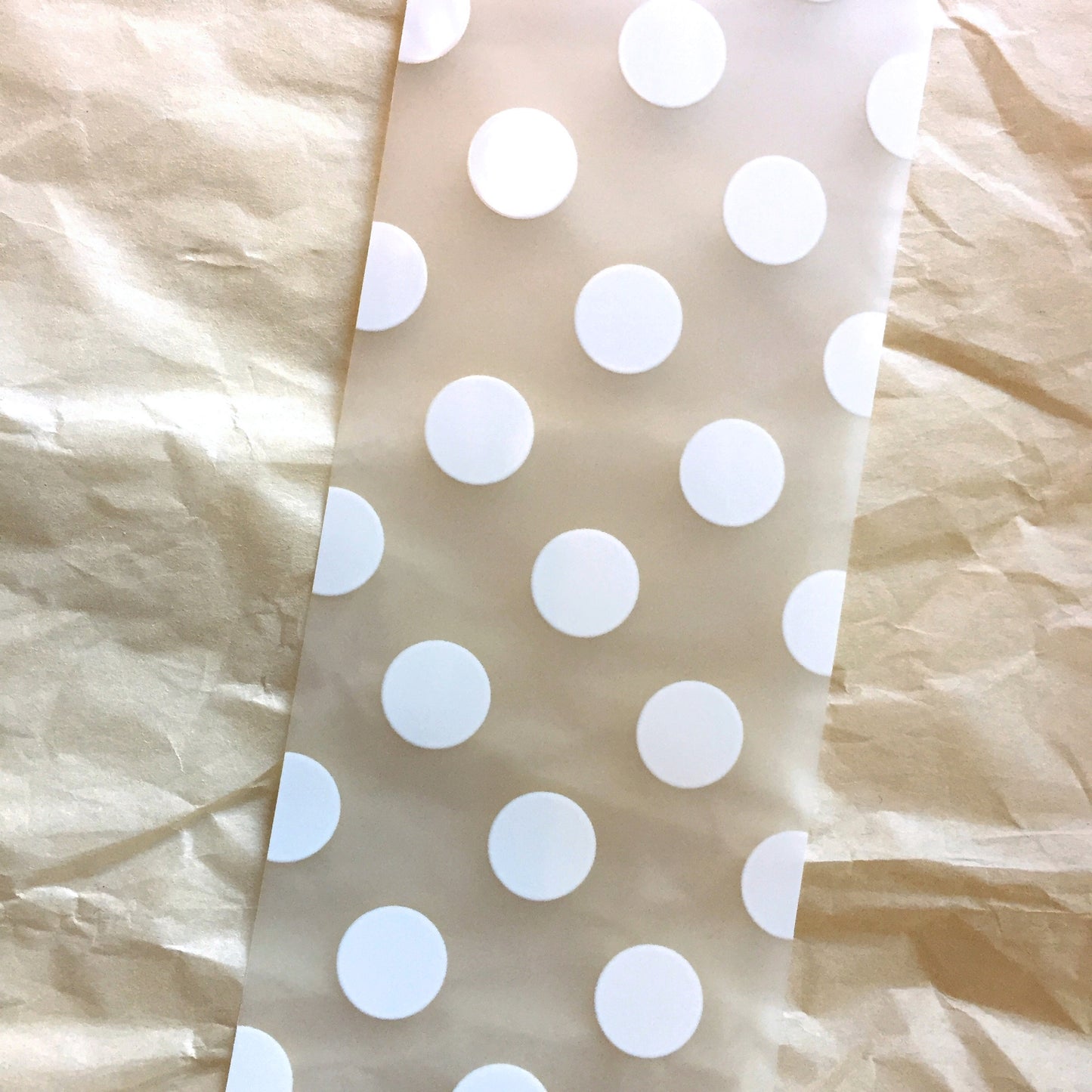 LihaoPaper - White Polka Dots PET tape SAMPLES