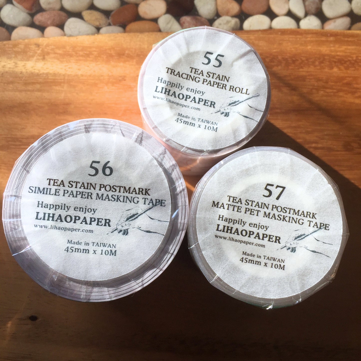 LihaoPaper - Tea-dyed Postmark kiss-cut paper tape & PET tape SAMPLES