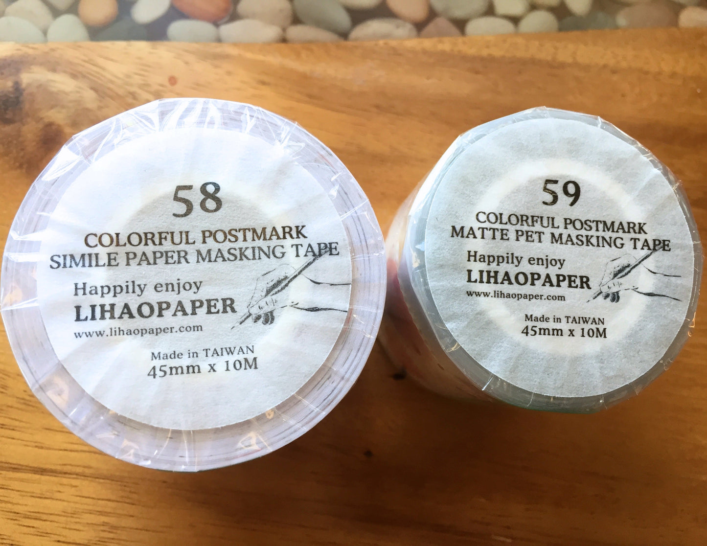 LihaoPaper - Colorful Smudge Postmark kiss-cut paper & PET tape SAMPLES