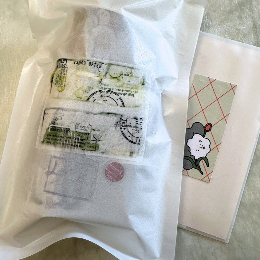 LihaoPaper - Fragment Writing: Being Weathered washi tape (5 cm x 150 cm) SAMPLES