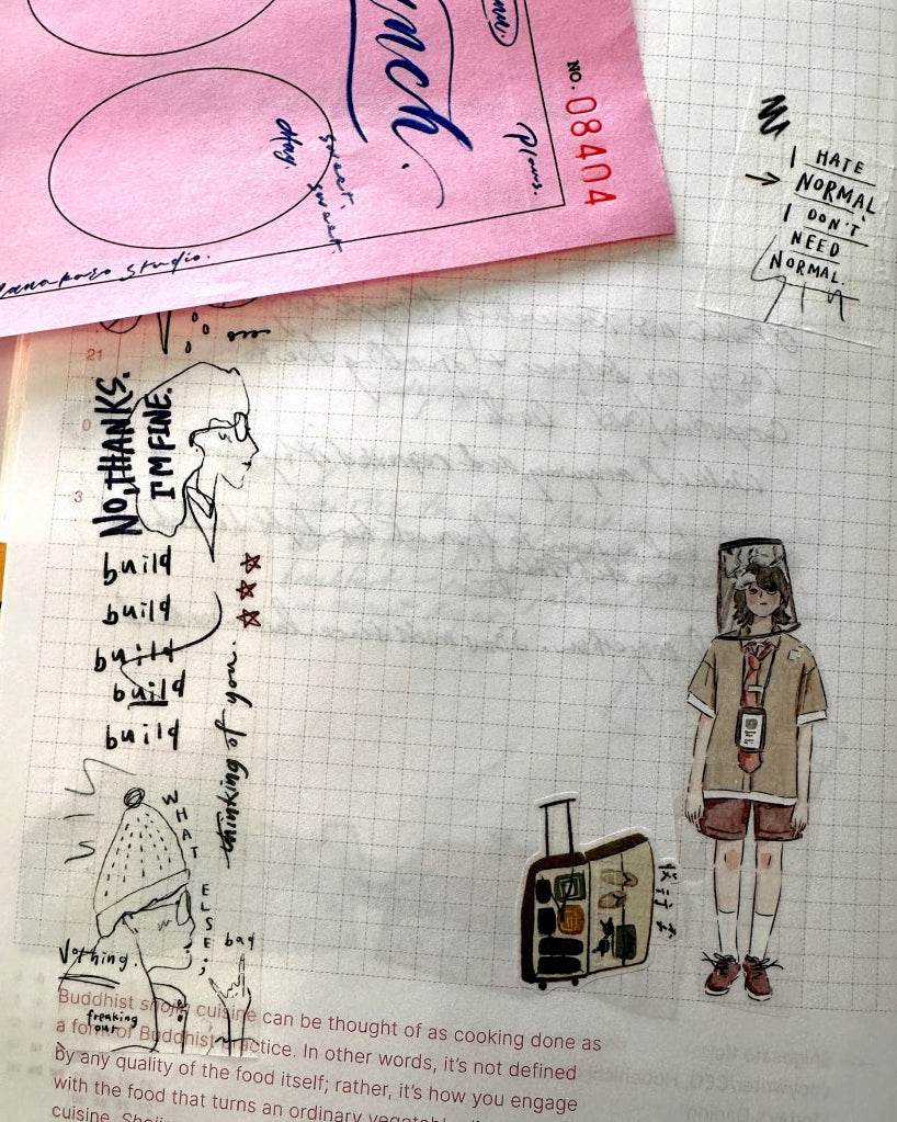 Mr. Eggplants - Anxiety washi tape SAMPLES