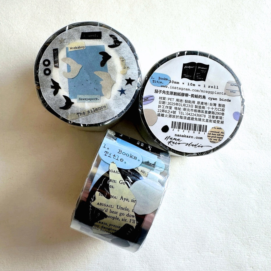 Mr. Eggplants - Paper Birds PET tape SAMPLES