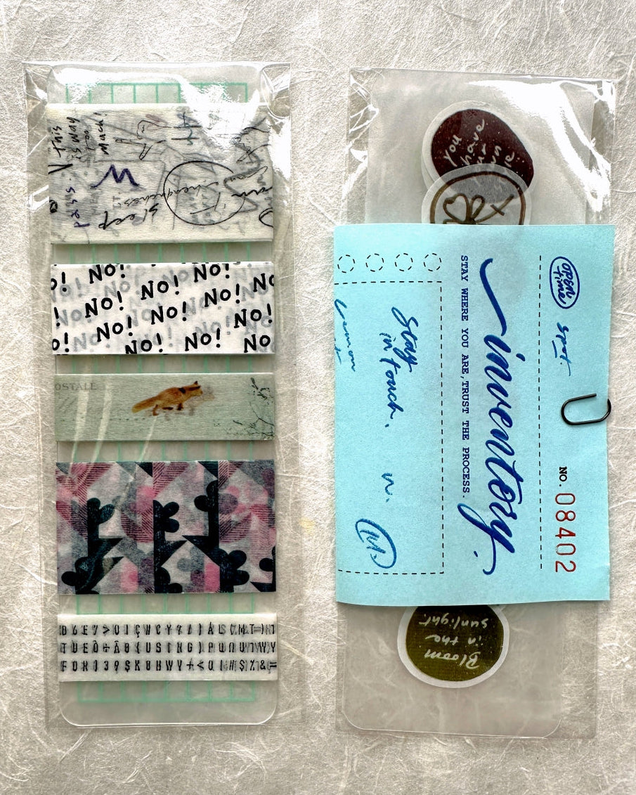 Mr. Eggplants - Bloom die-cut washi sticker roll SAMPLES