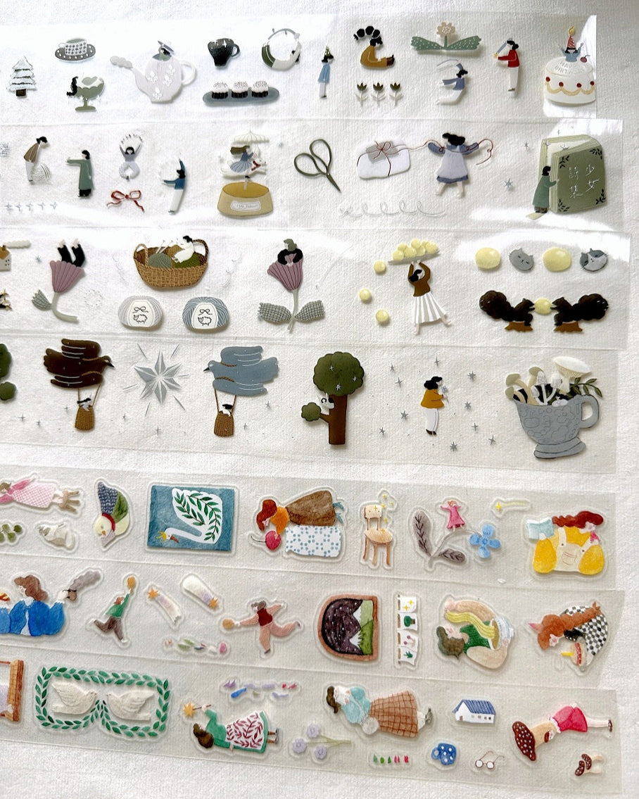 Ivy Snow - A Lovely Day kiss-cut PET tape SAMPLES