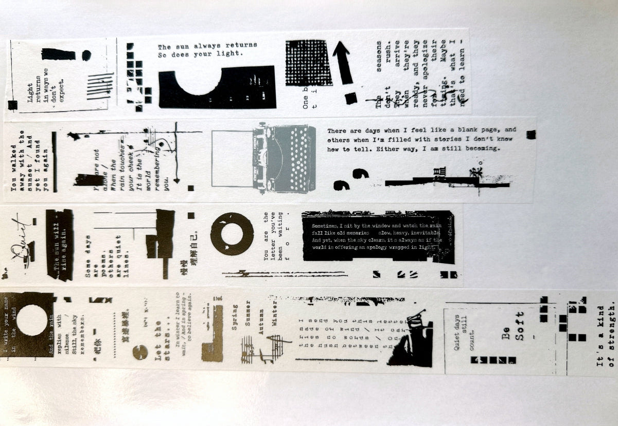 Moodtape - Poem washi tape SAMPLES