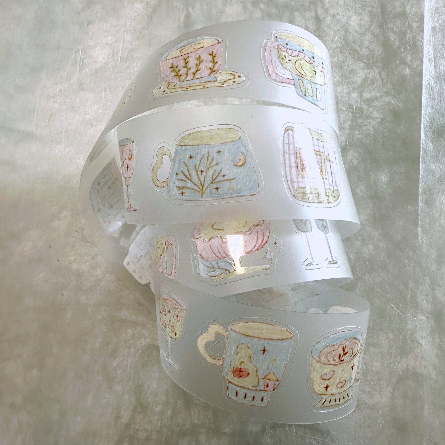 MuZiShan Studio - Rainbow Cup kiss-cut PET tape SAMPLES