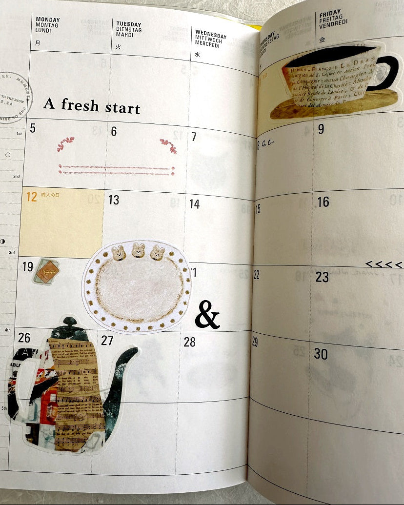 MuziShan Studio - Amusing Plates kiss-cut writable paper tape SAMPLES
