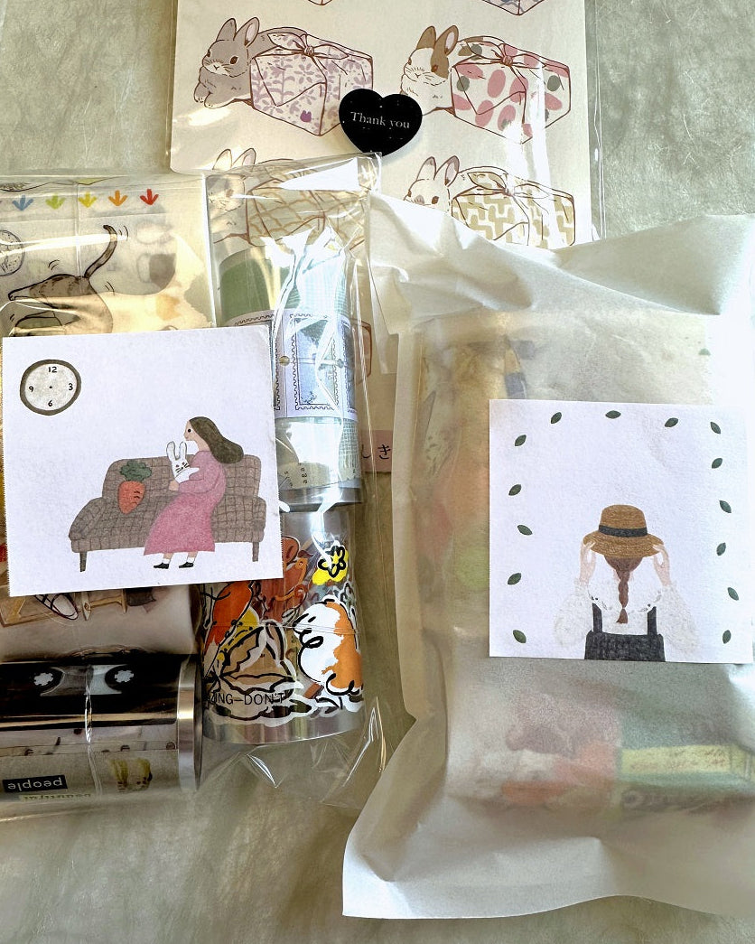 Kano Hirabayashi - Girl square sticky memo roll SAMPLES