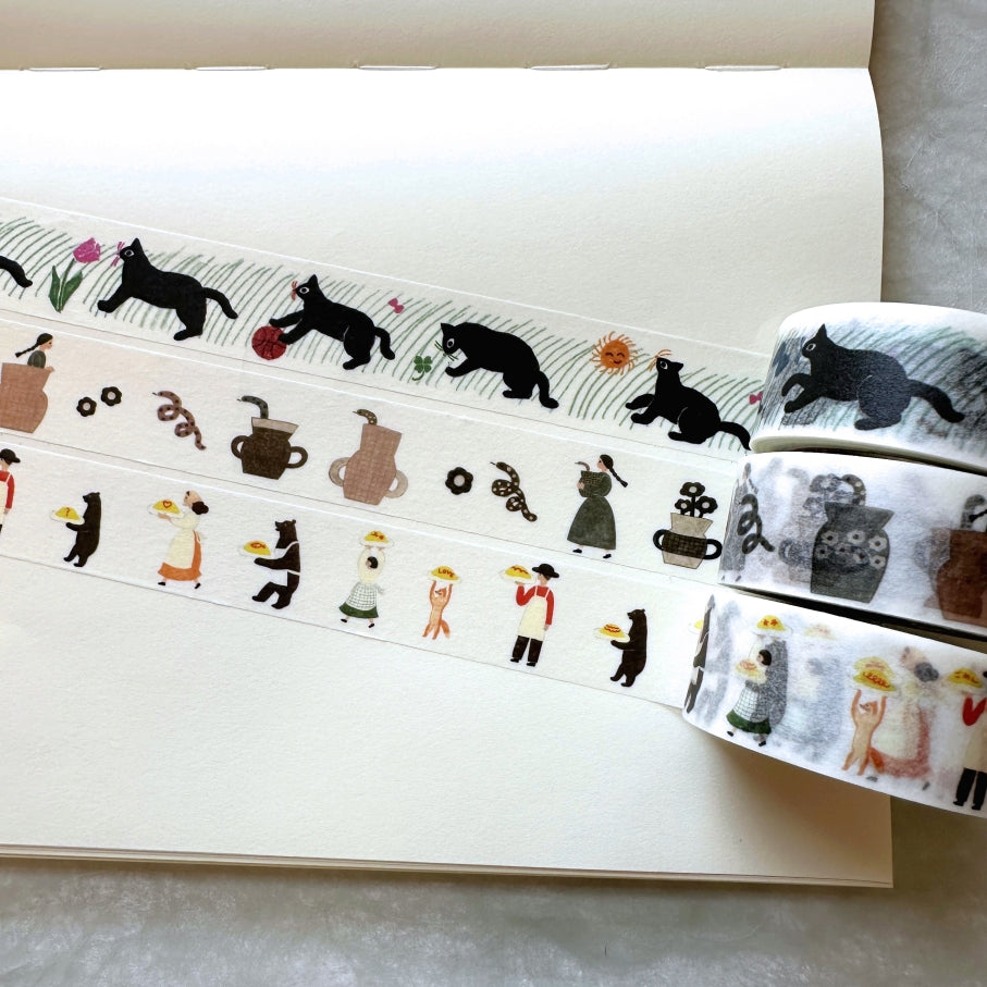 Necktie - Omelet Rice washi tape SAMPLES