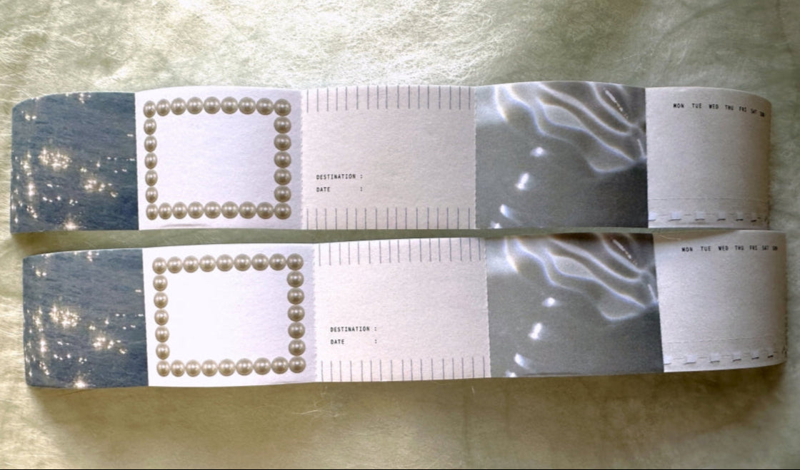 Nyret Design - Ocean perforated paper tape (writable) SAMPLES