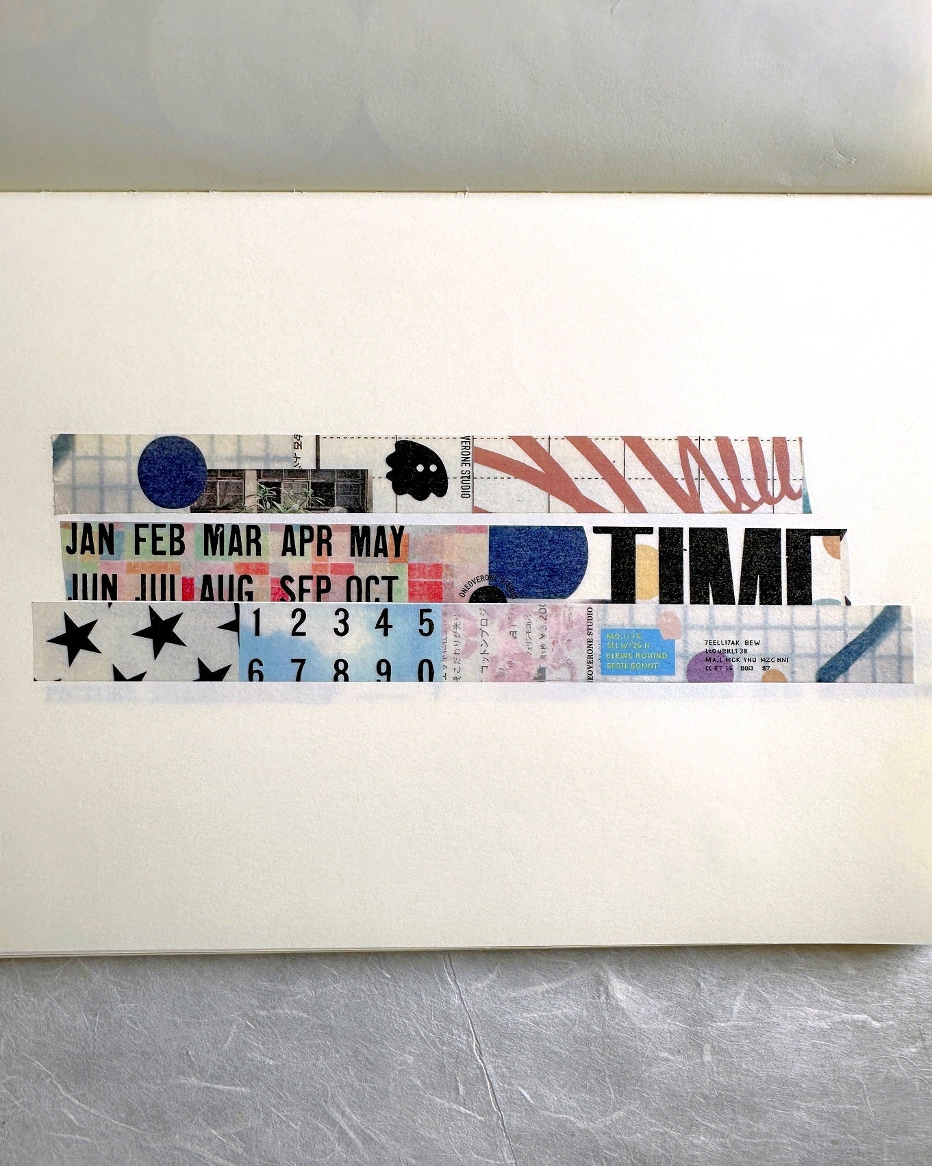 Oneoverone Studio - Collage 07 & 08 washi tapes SAMPLES