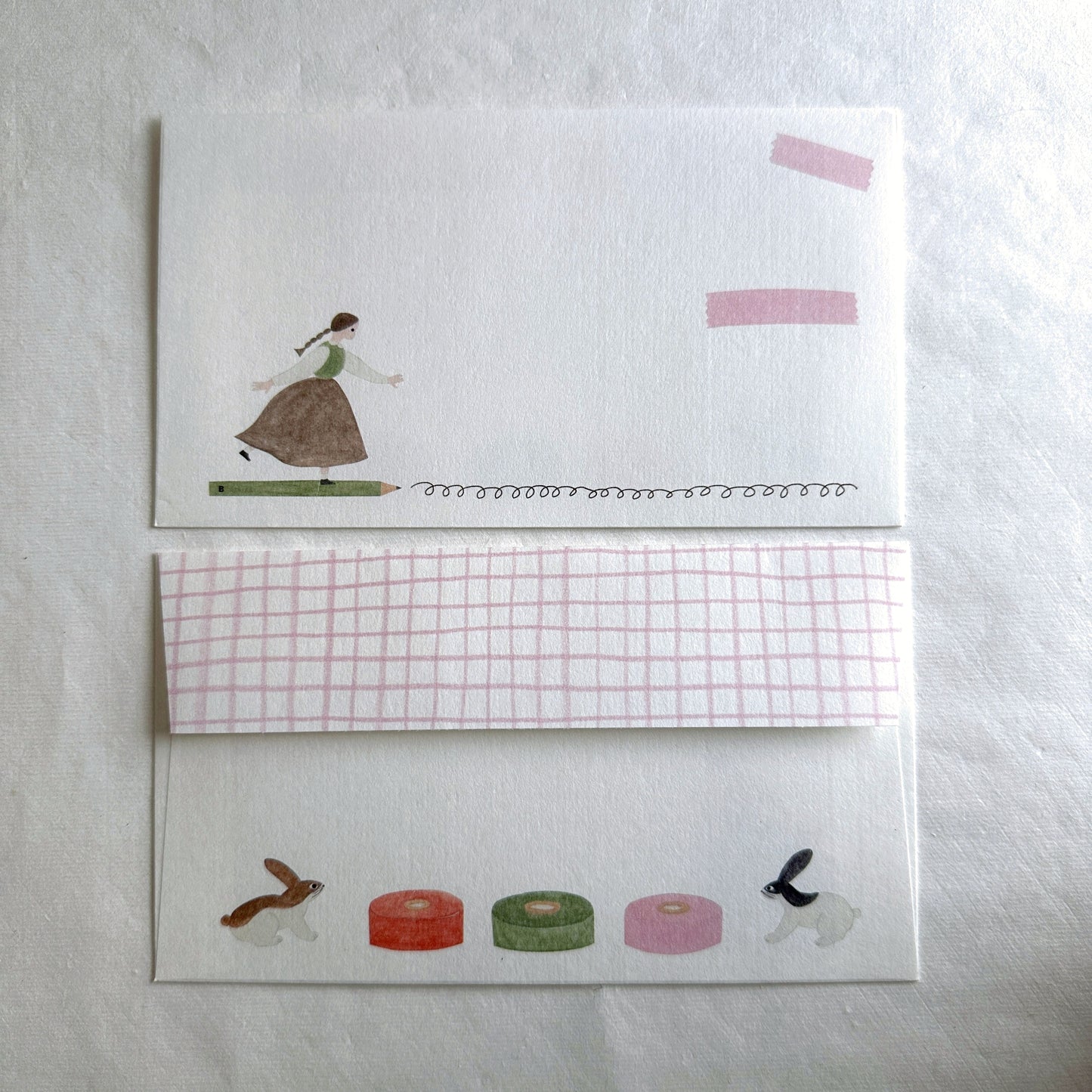 On the Desk by Necktie Illustration - Japanese letter set
