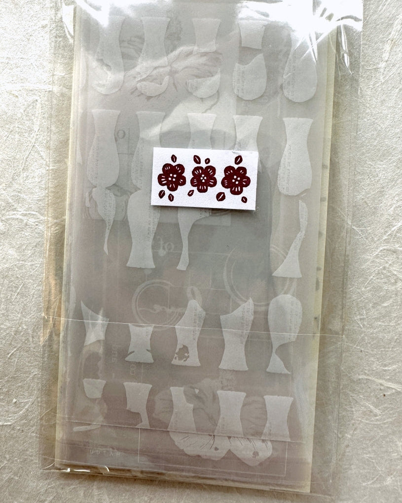 Lin Chia Ning - Spring Flower & Circle label sticker roll SAMPLES