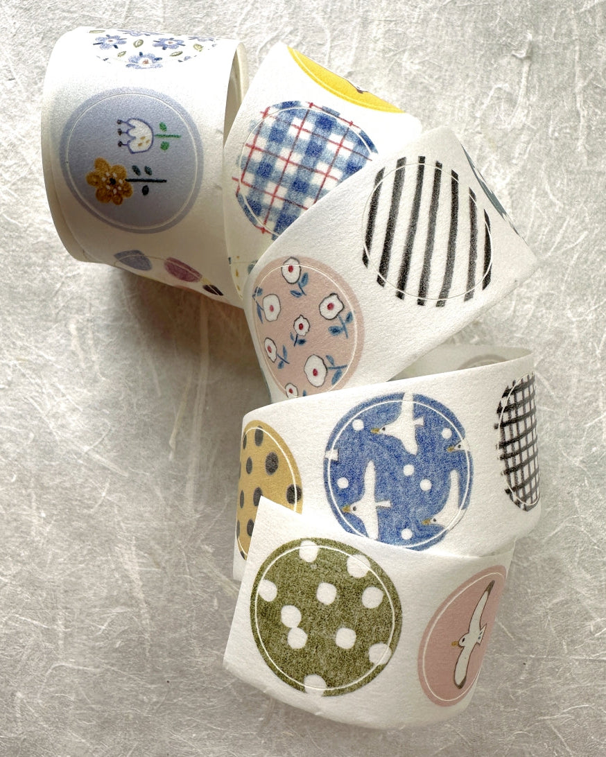 Pion - Round kiss-cut washi tape SAMPLES