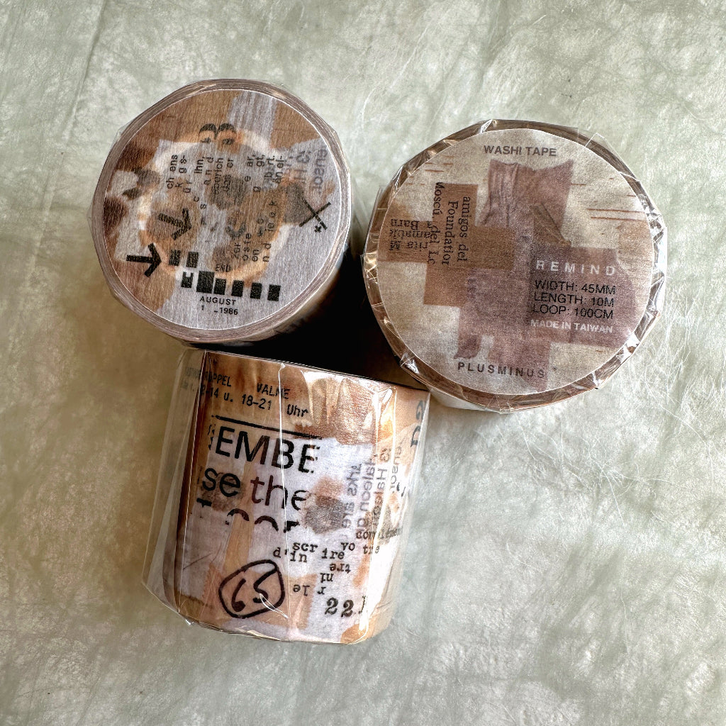 Plusminus - Remind washi tape SAMPLES