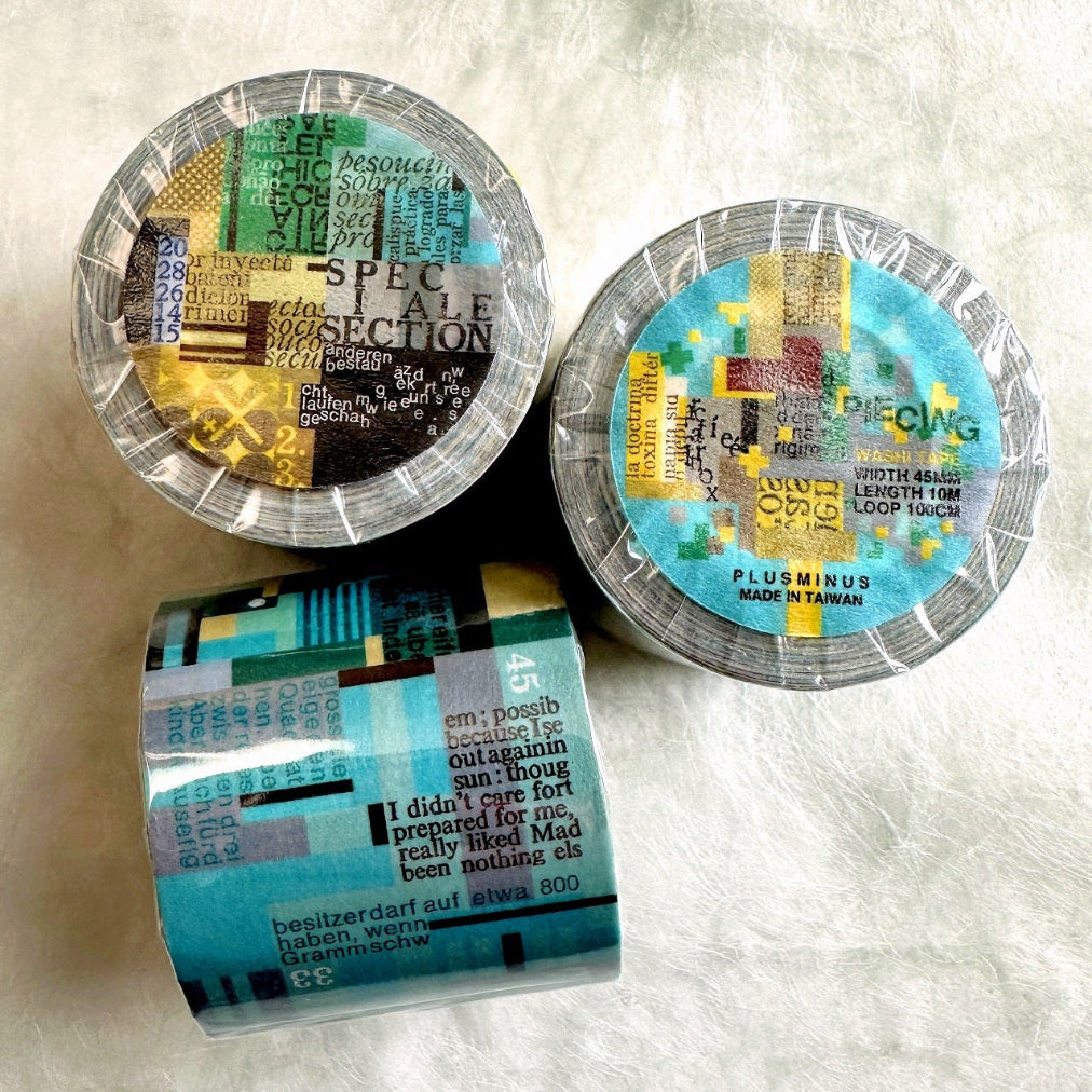 Plusminus - Piecing washi tape SAMPLES
