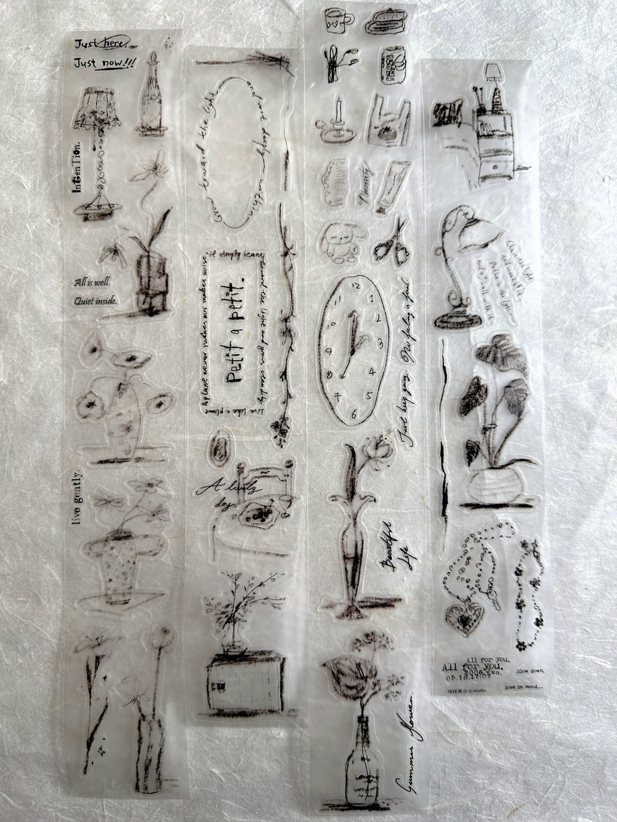 Princess Studio - Untitled Work kiss-cut washi tape SAMPLES