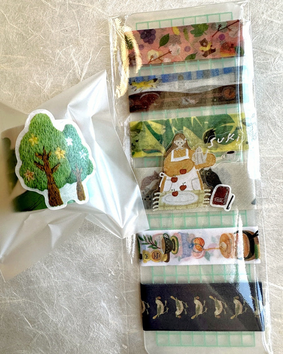 Ranmyu - Bear's Daily kiss-cut PET tape SAMPLES