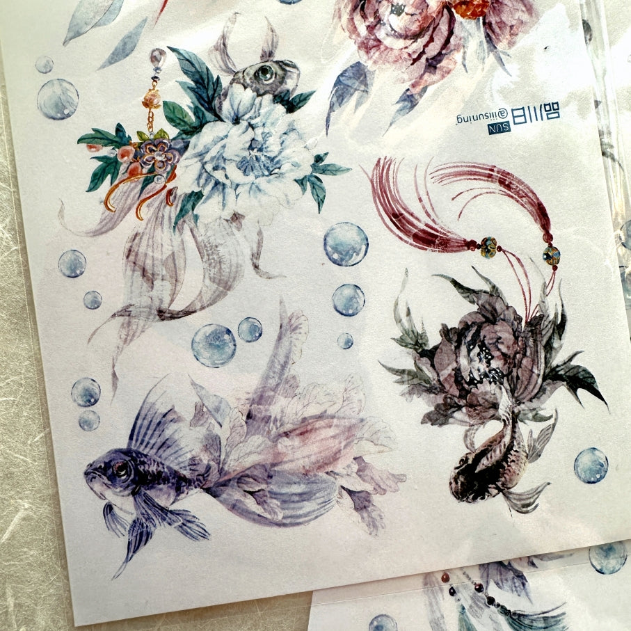 Destash | SUN - Goldfish paper sticker sheet