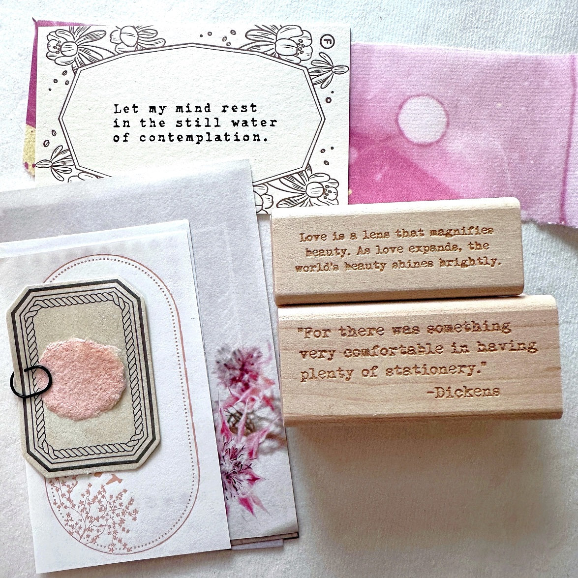 TAOthings Studio - "As love expands, the world's beauty shines brightly." rubber stamp