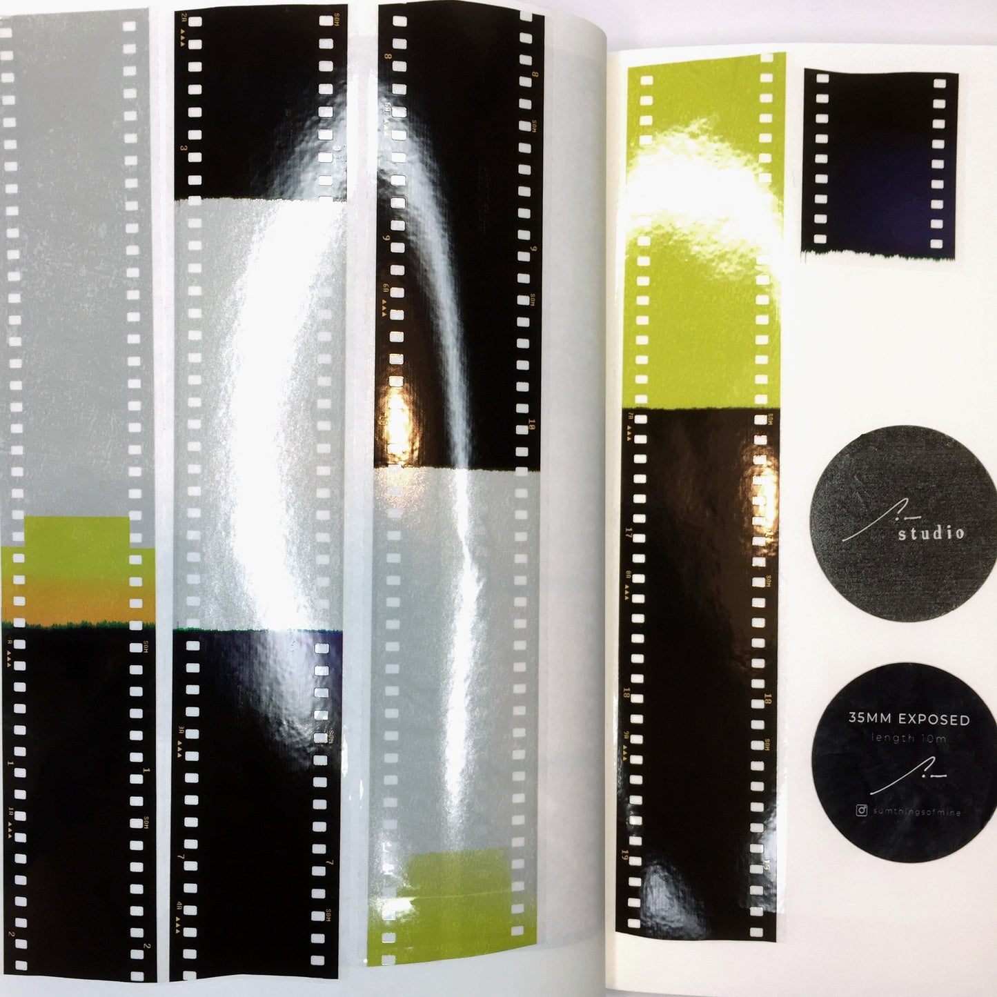 SOM Studio - 35mm Film Exposed PET tape SAMPLES