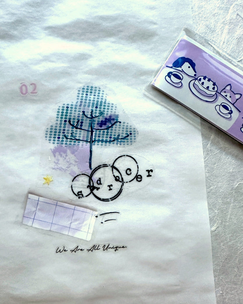 Fafa x A Great Idea x Ha7uu x ZM.Ball (collaboration) - Quadruple Dream Forest PET tape SAMPLES