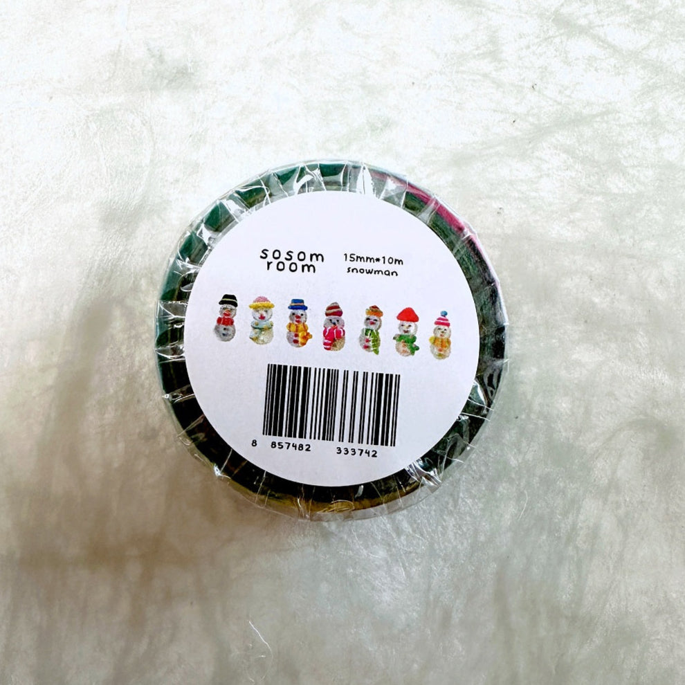 Sosom Room - Snowman masking tape SAMPLES